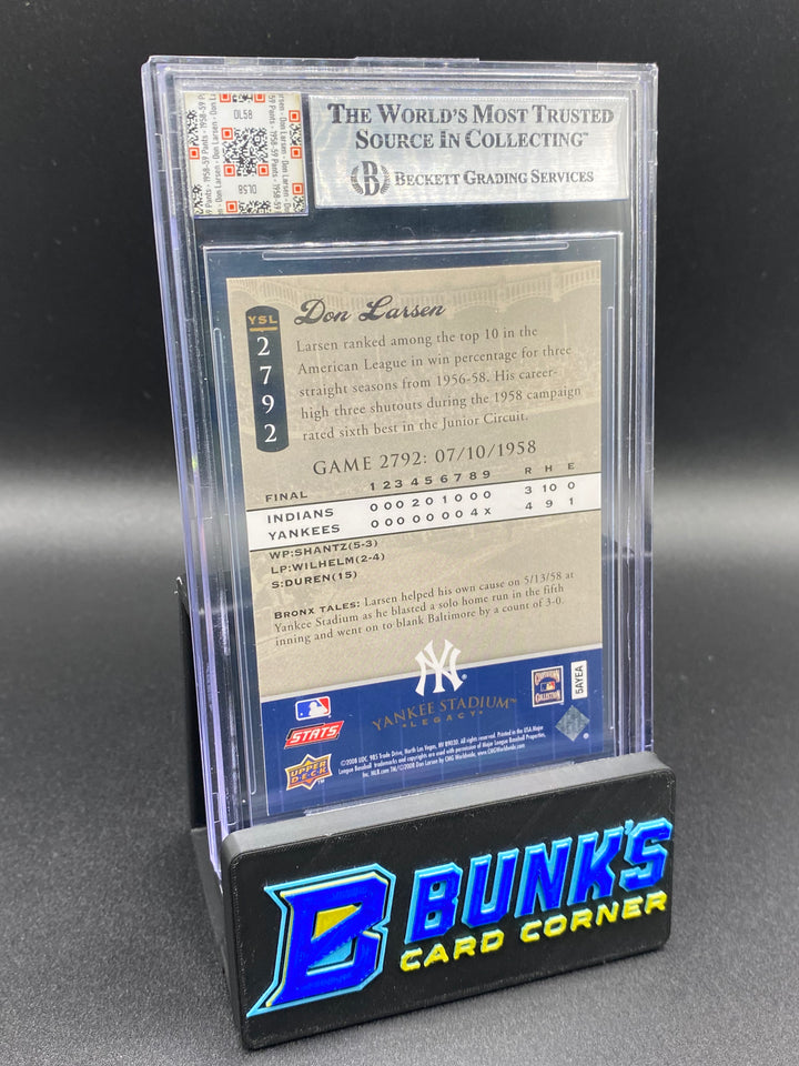 2008 Legacy Collection Don Larsen Beckett 9 Patch