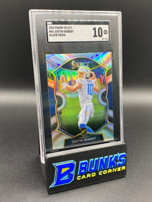 2020 Justin Herbert Silver Prizm SGC 10