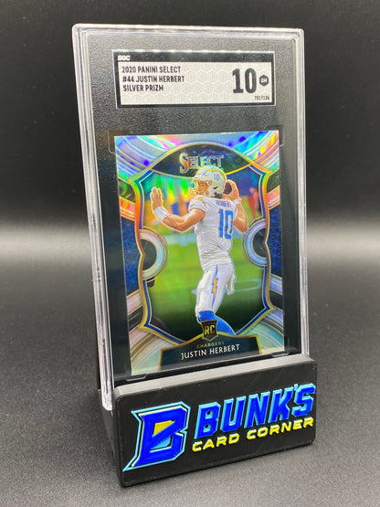 2020 Justin Herbert Silver Prizm SGC 10