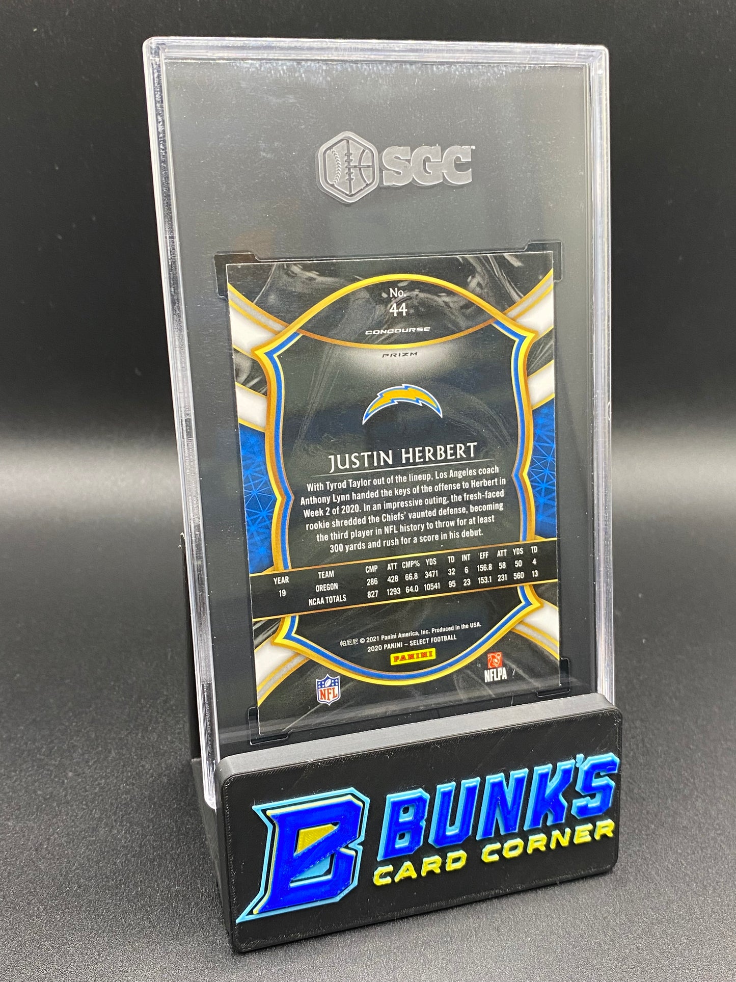 2020 Justin Herbert Silver Prizm SGC 10