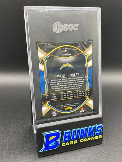 2020 Justin Herbert Silver Prizm SGC 10