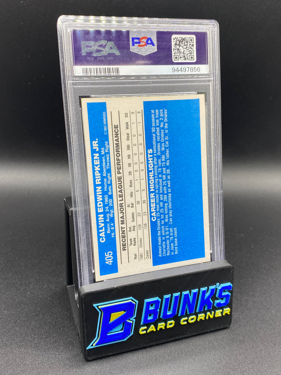 1982 Cal Ripken Jr. PSA 8