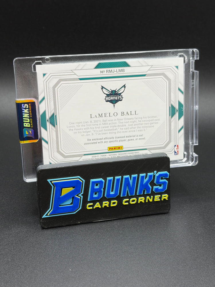 2020-21 LaMelo Ball National Treasures Jumbo Patch RC 13/25