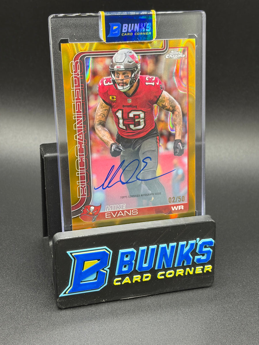 2025 Mike Evans Gold Lava Auto Topps Chrome 2/50