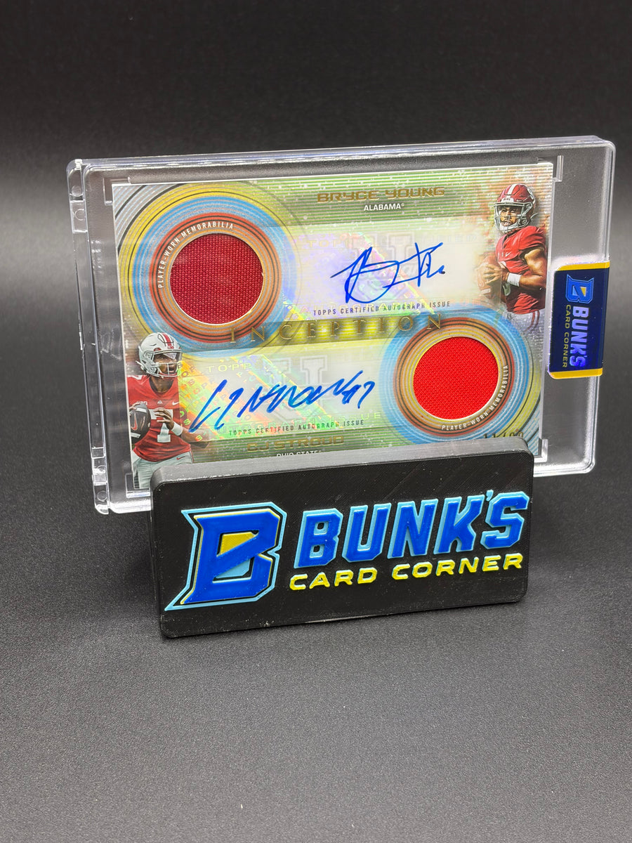 2023 Bryce Young & CJ Stroud Topps Dual Auto Relics 11/99