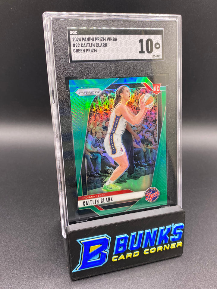2024 Caitlin Clark Green Prizm SGC 10