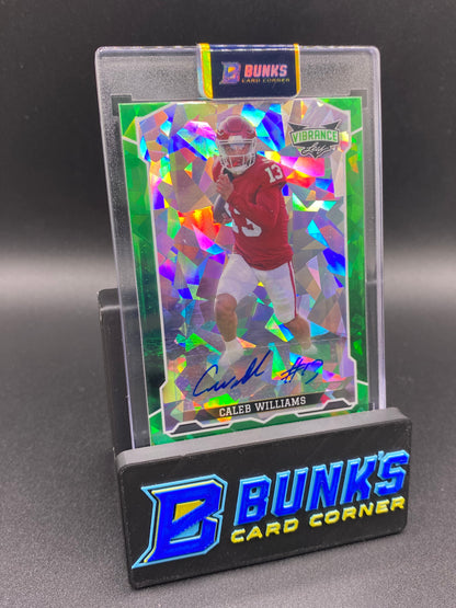 2022 Caleb Williams Vibrance Green Cracked Ice Auto 1/7
