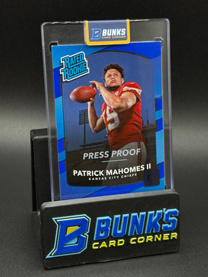 2017 Patrick Mahomes II Blue Press Proof Rated Rookie