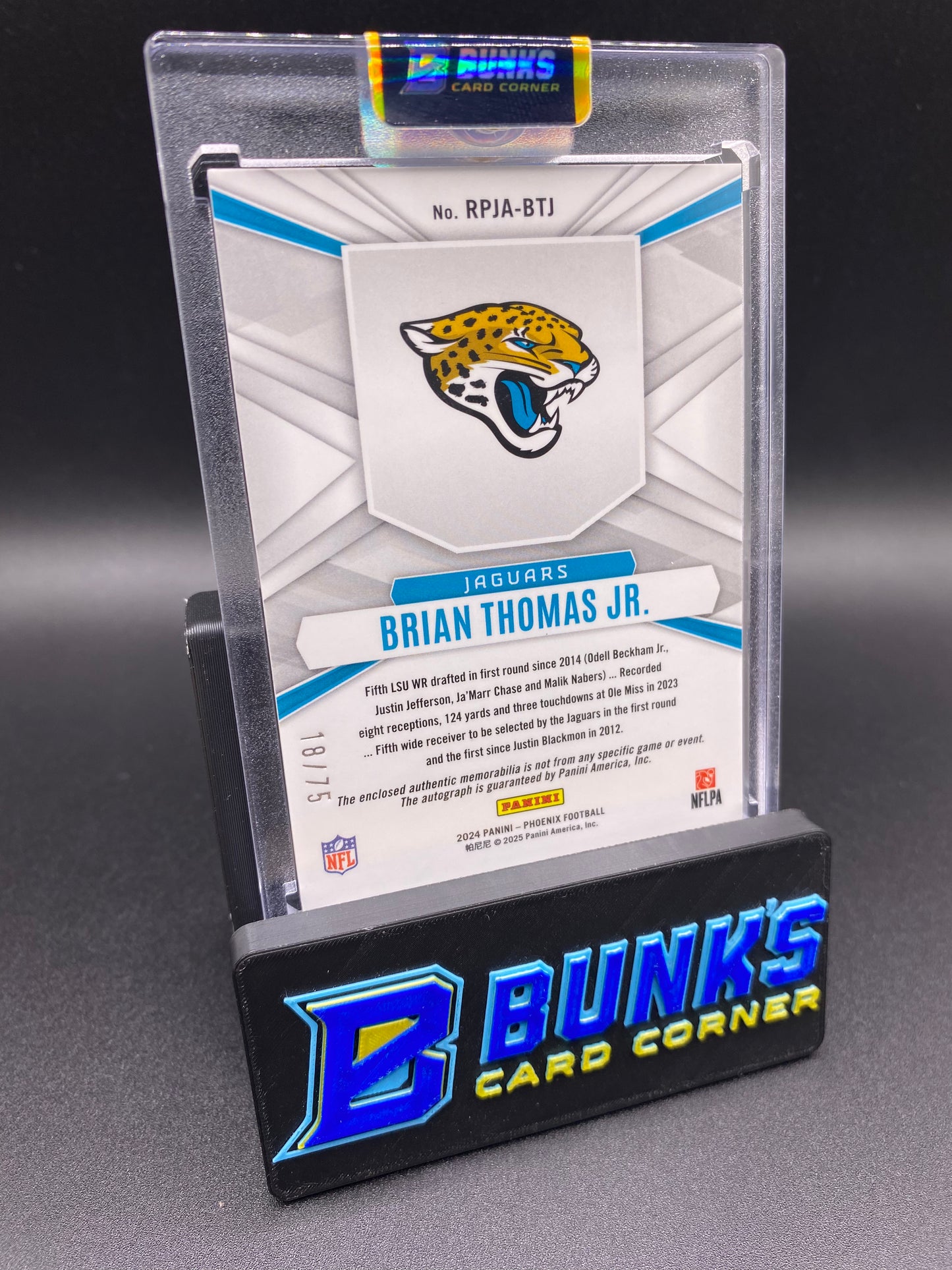 2024 Brian Thomas Jr. Rookie Phenom Patch Auto