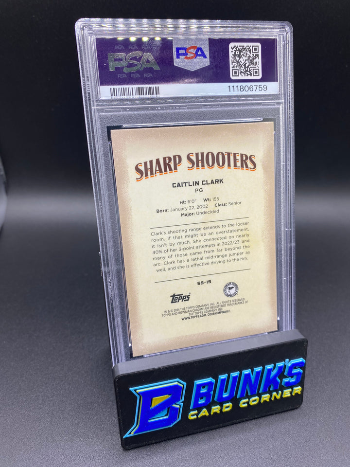 2023 Caitlin Clark Sharp Shooters PSA 10