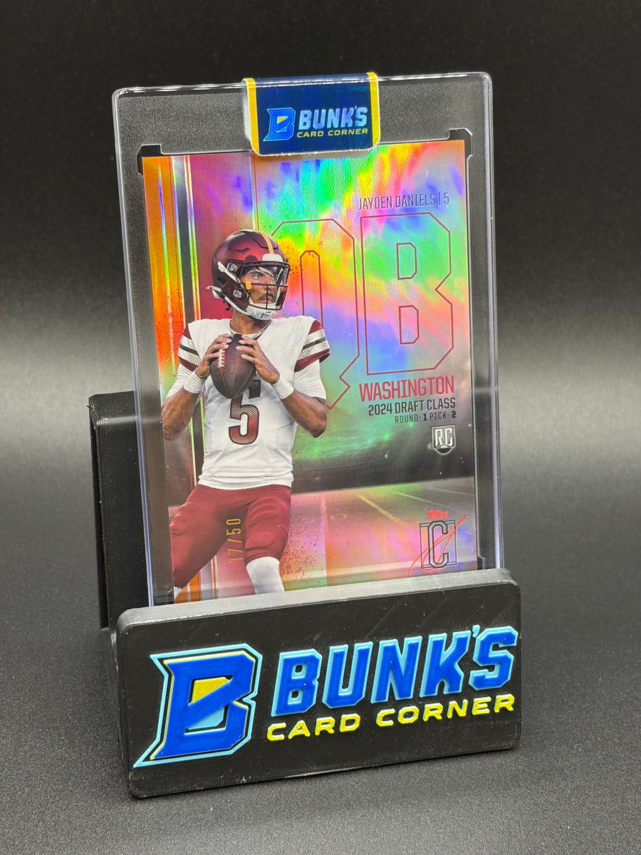 2025 Jayden Daniels Signature Class Orange Refractor 17/50 RC