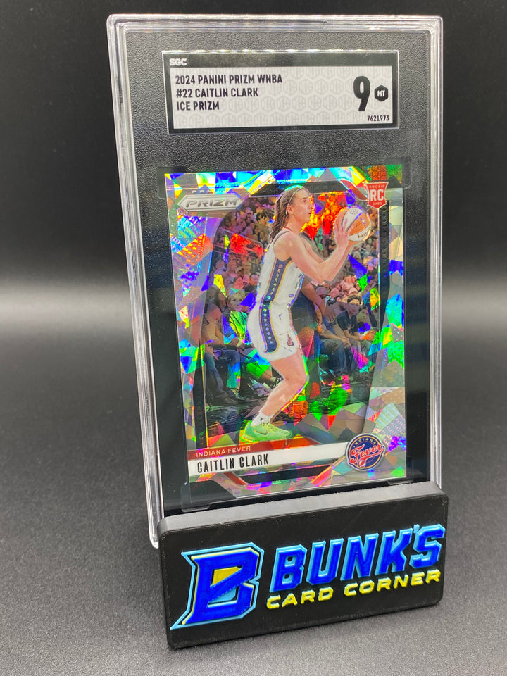2024 Caitlin Clark Ice Prizm SGC 9