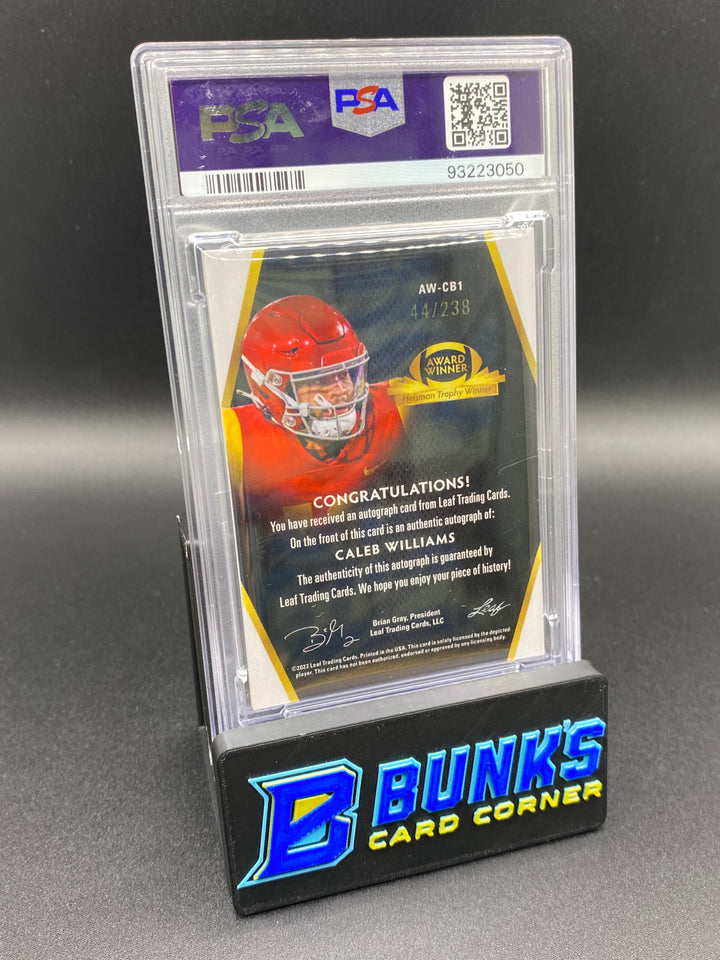 2022 Caleb Williams Award Winners PSA/DNA Certified Auto PSA Auto 10