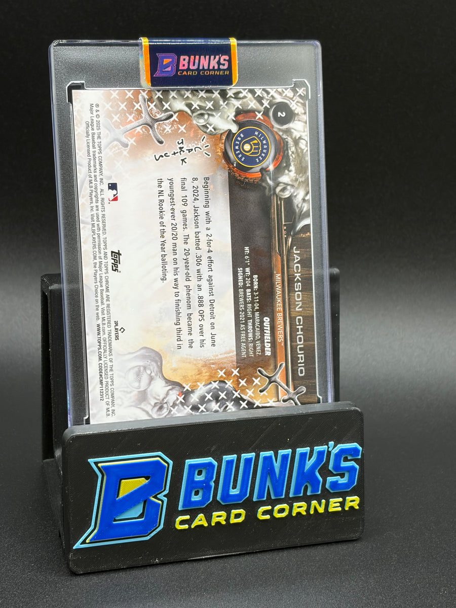 2025 Jackson Chourio Topps Cactus Jack Orange Refractor 23/25