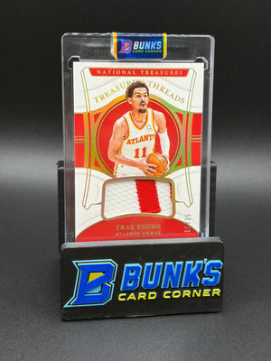 2021-22 Trae Young National Treasures Game Worn Thread 8/25