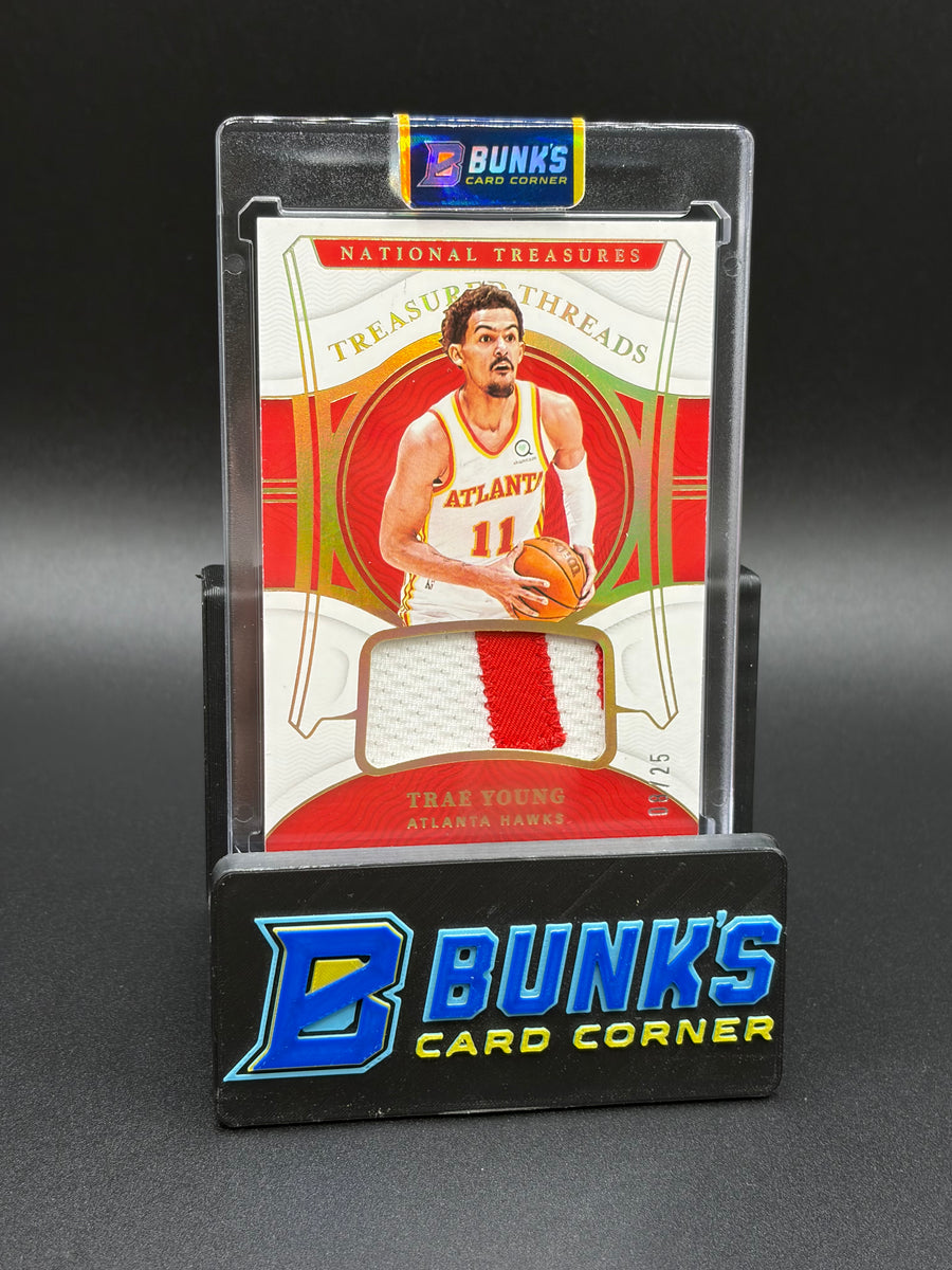 2021-22 Trae Young National Treasures Game Worn Thread 8/25