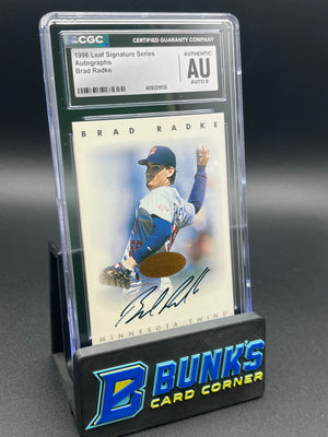 1996 Brad Radke Leaf Signature Series CGC AU 9