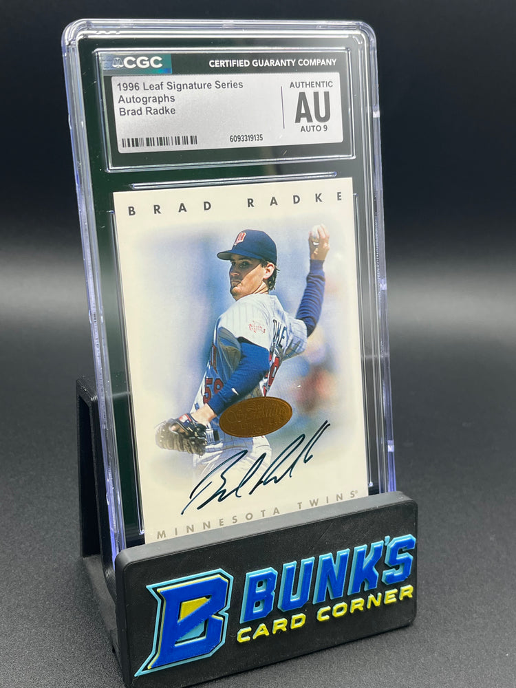 1996 Brad Radke Leaf Signature Series CGC AU 9