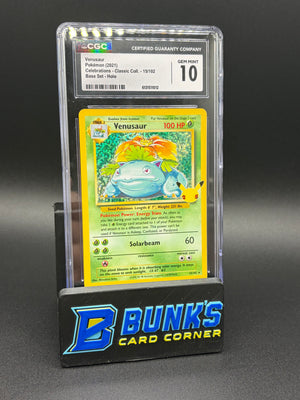 Venusaur Base Set Holo CGC 10
