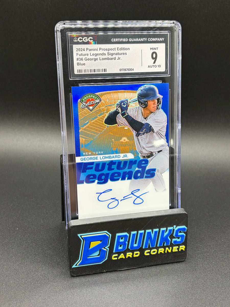 2024 George Lombard Jr Blue Future Legends Signature CGC 9 Auto 10 25/49