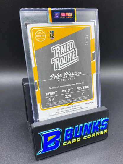 2017 Tyler Glasnow Rated Rookie Red/Yellow/Black 5/35