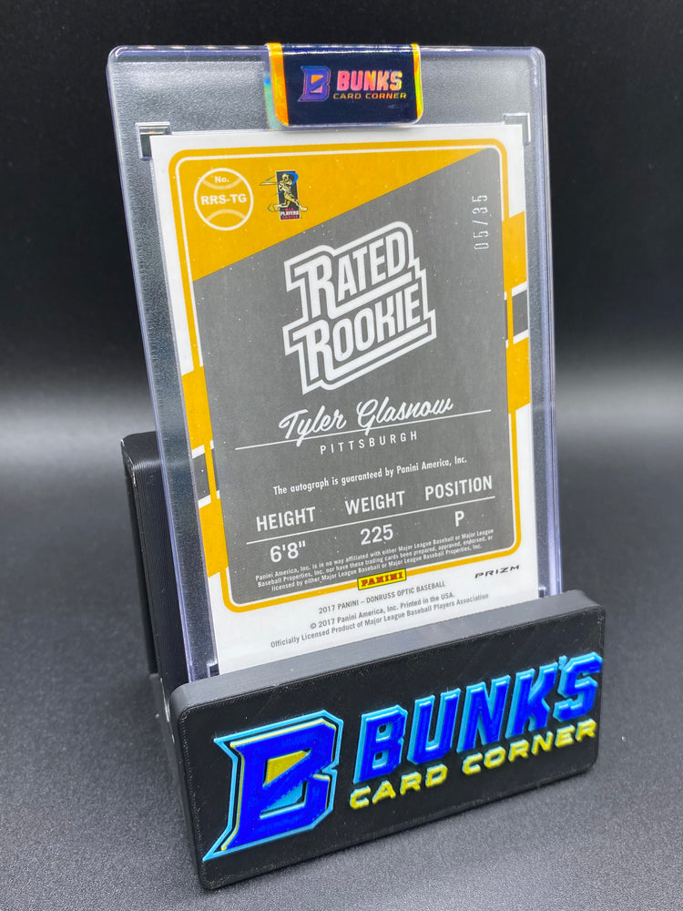 2017 Tyler Glasnow Rated Rookie Red/Yellow/Black 5/35