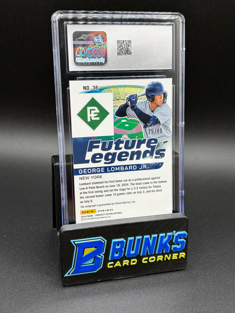2024 George Lombard Jr Blue Future Legends Signature CGC 9 Auto 10 25/49