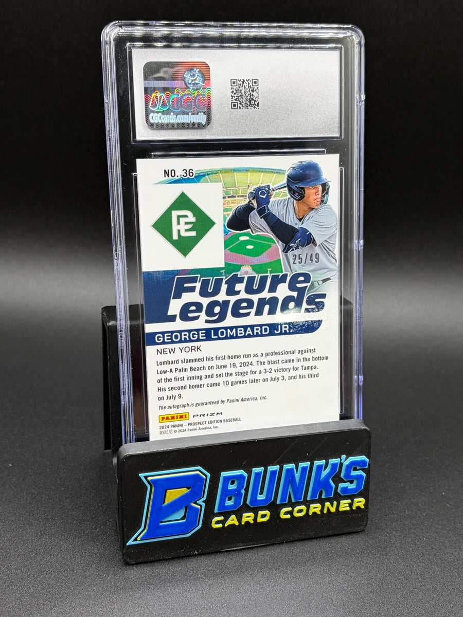 2024 George Lombard Jr Blue Future Legends Signature CGC 9 Auto 10 25/49