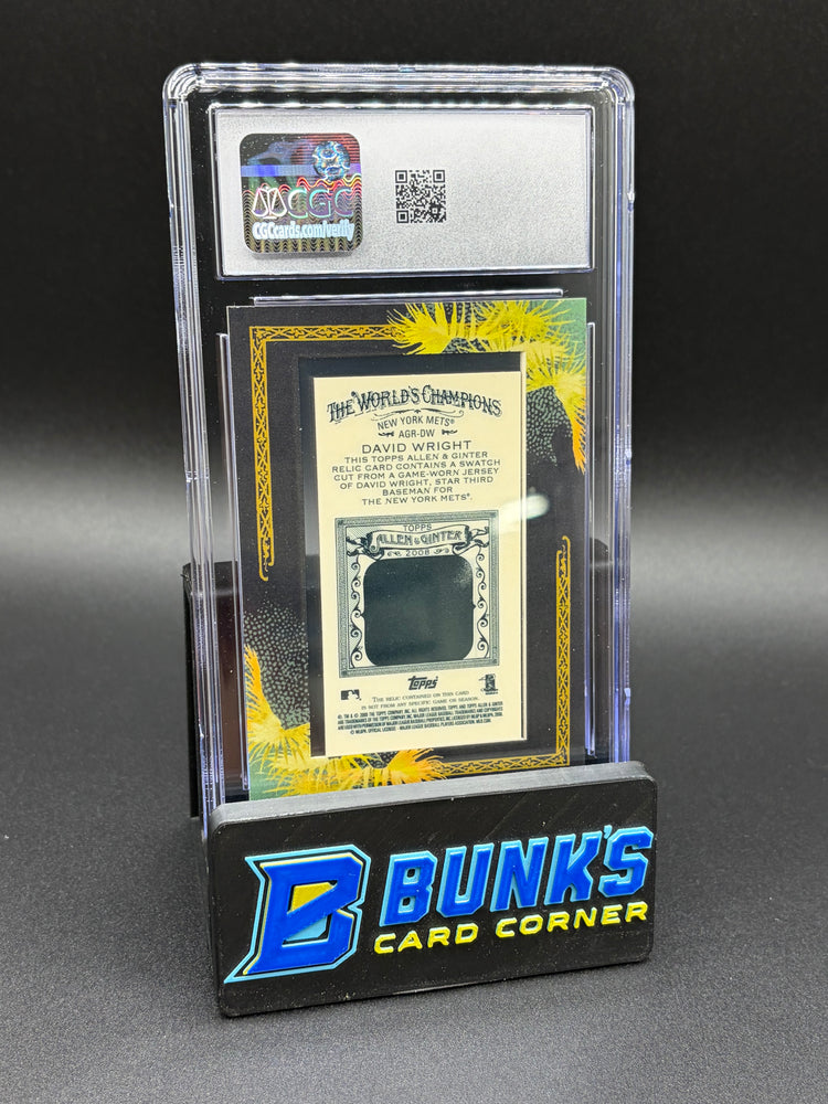 2008 David Wright Mini Framed Cloth CGC 10