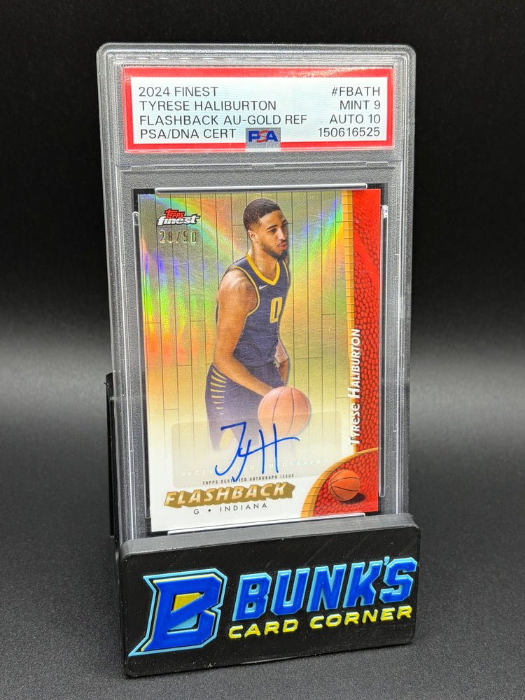 2024 Tyrese Haliburton Flashback AU Gold Refractor PSA 9 Auto 10