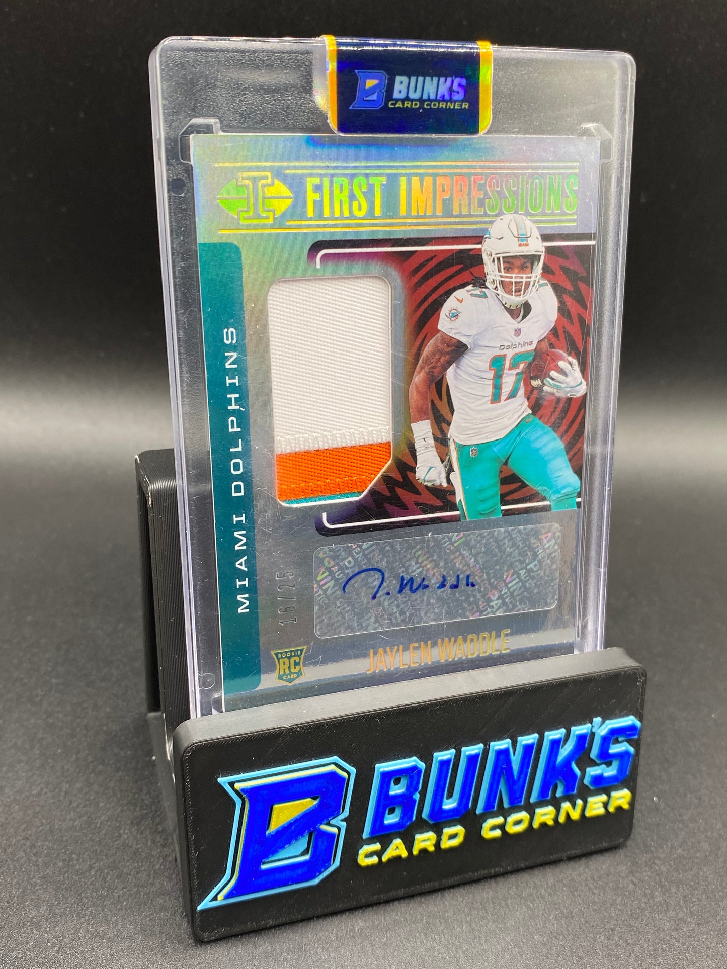 2021 Jaylen Waddle First Impressions Patch Auto 16/25 Rc