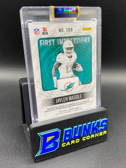 2021 Jaylen Waddle First Impressions Patch Auto 16/25 Rc