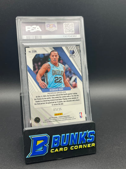2023 Desmond Bane Blue International PSA 10 3/35