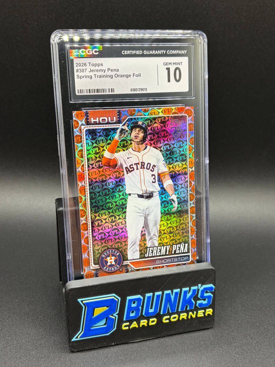 2026 Jeremy Pena Spring Training Orange Foil CGC 10