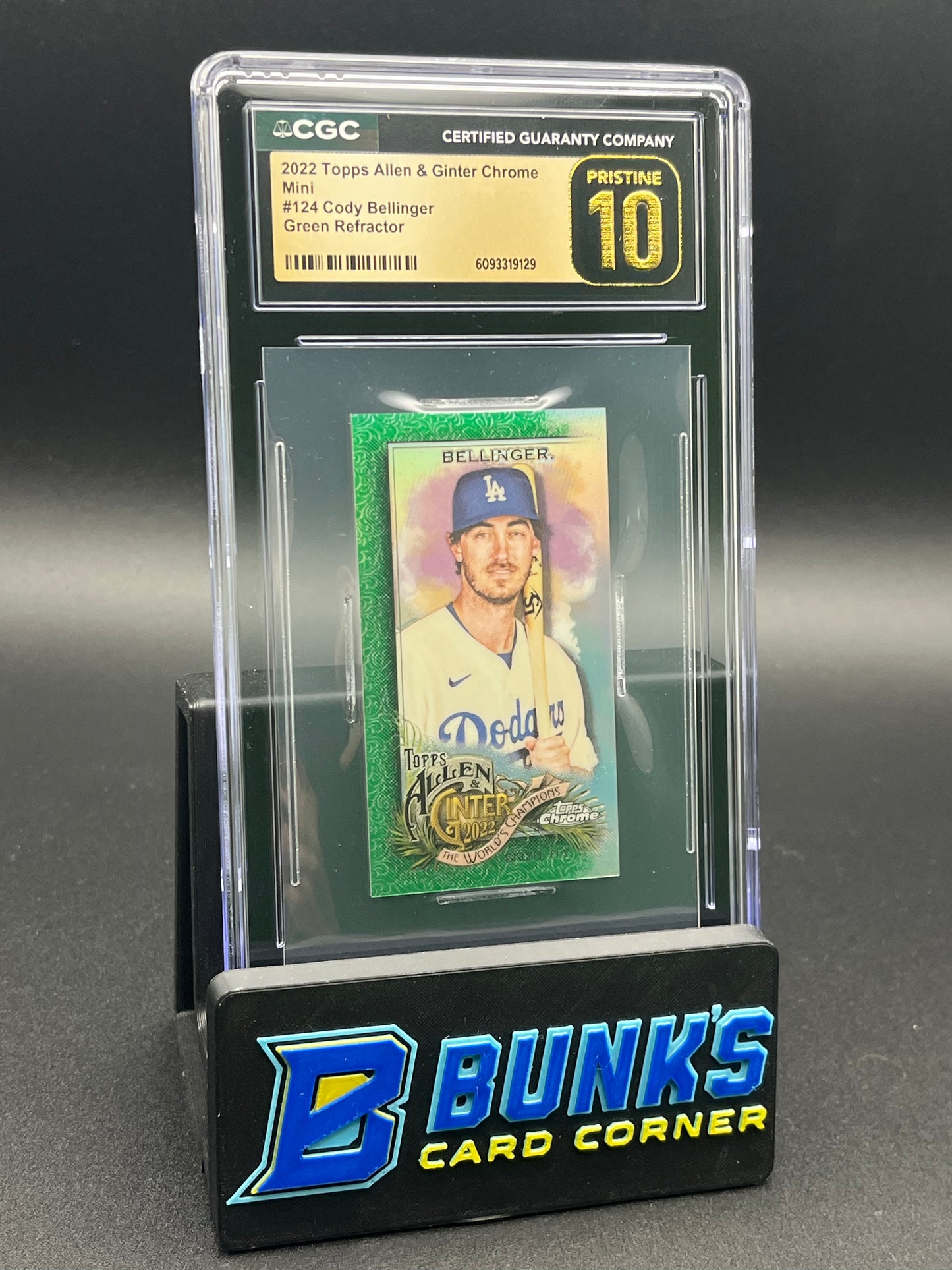 2022 Cody Bellinger Green Refractor Mini CGC Pristine 10 64/99