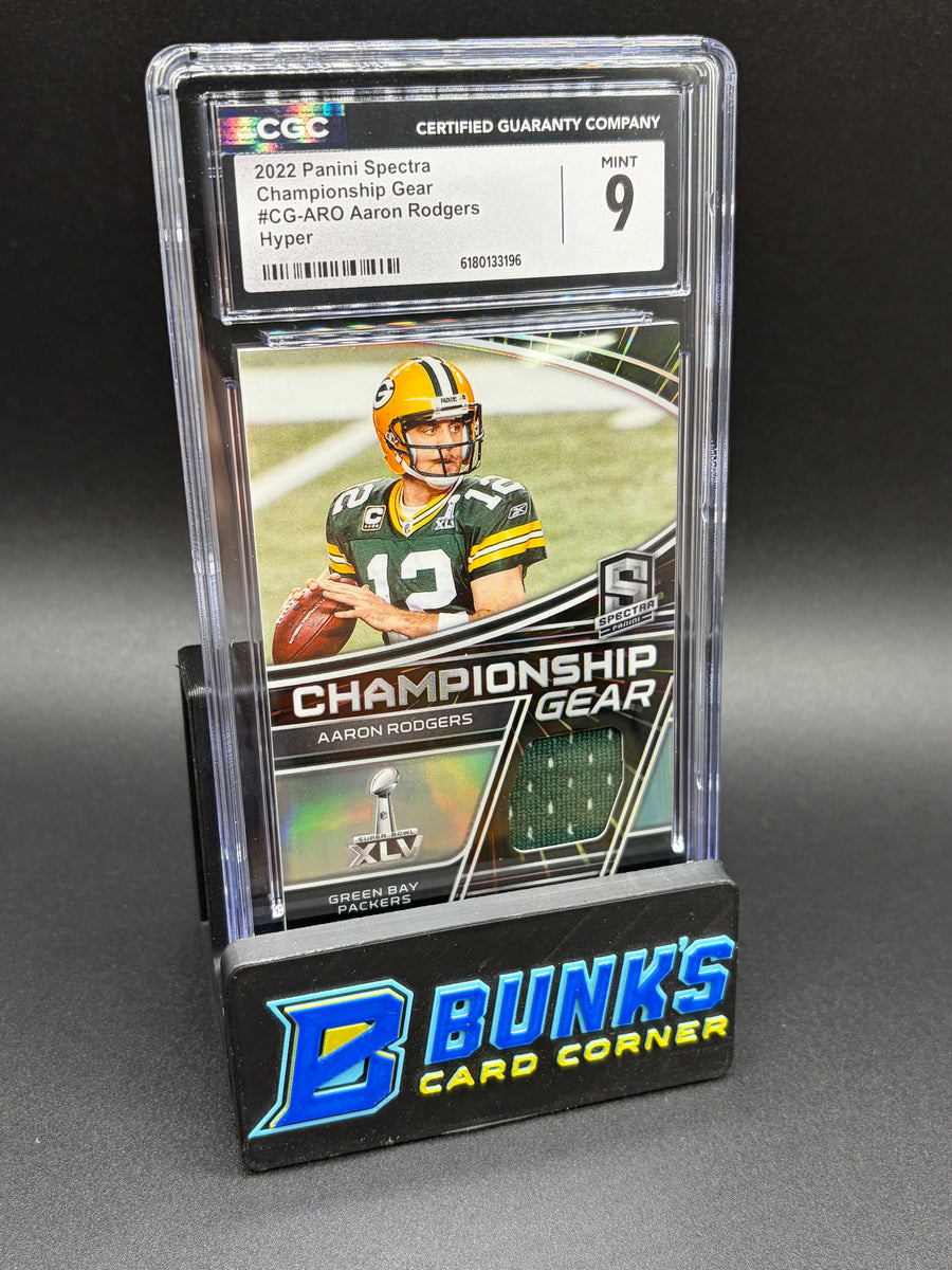 2022 Aaron Rodgers Hyper Championship Gear CGC 9 47/75
