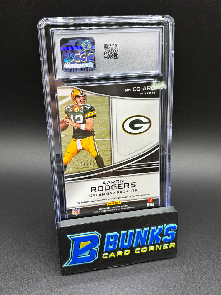 2022 Aaron Rodgers Hyper Championship Gear CGC 9 47/75