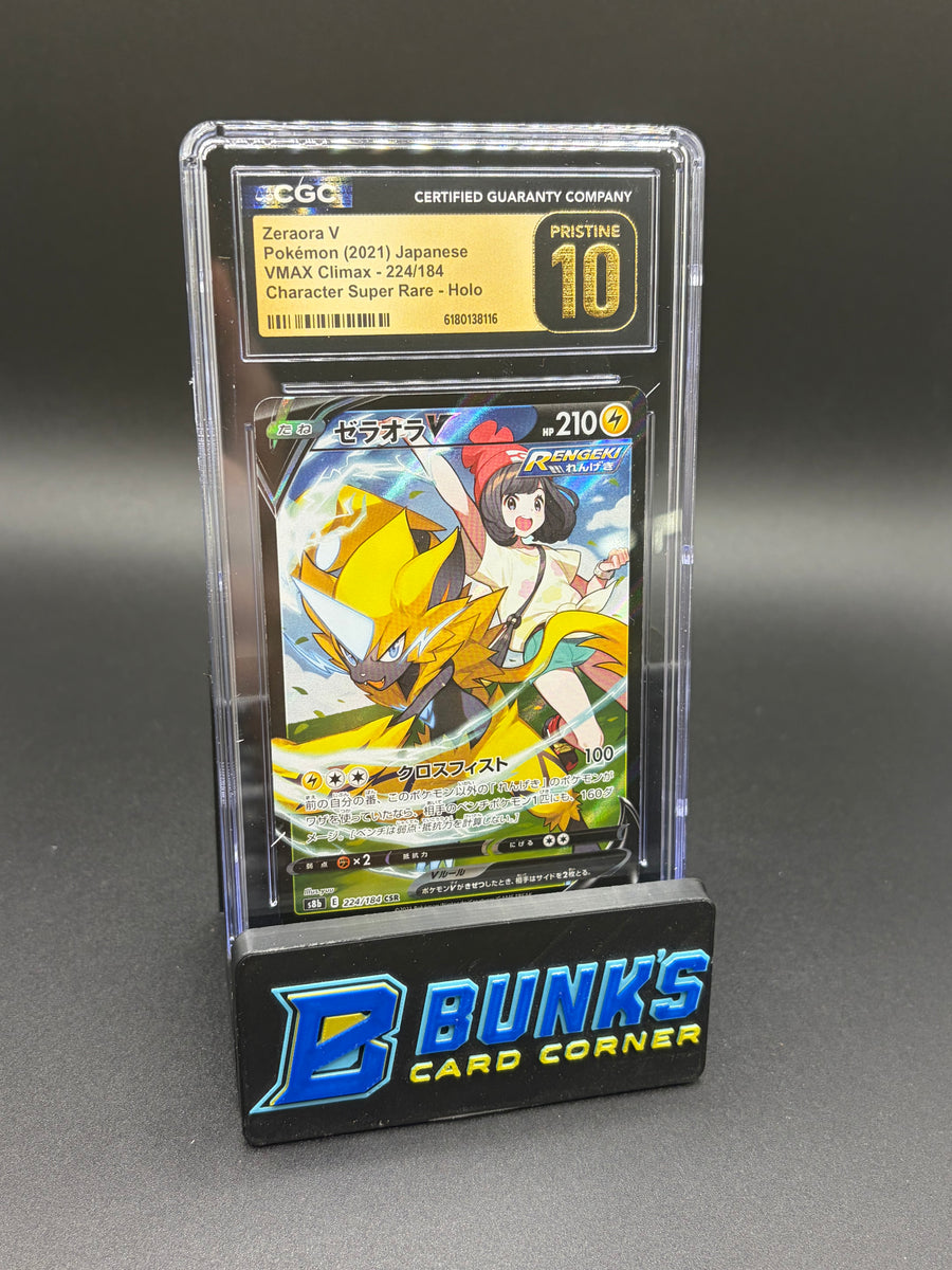 Zeraora V Character Super Rare Holo CGC Pristine 10 Japanese