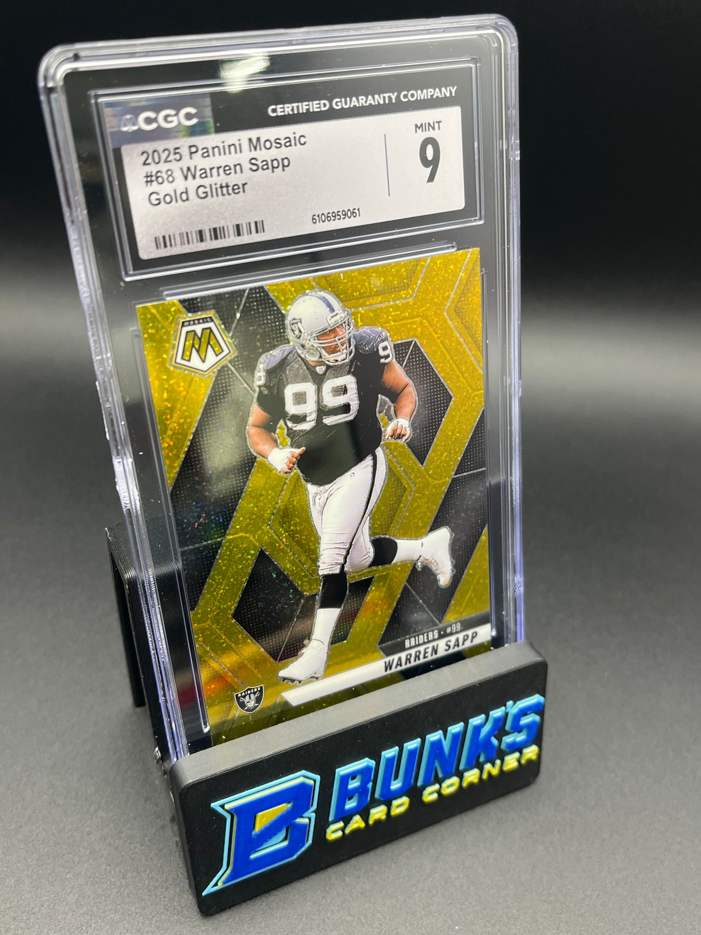 2025 Warren Sapp Gold Glitter CGC 9 3/5