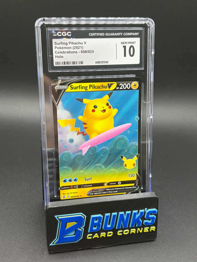 Surfing Pikachu V Holo CGC 10
