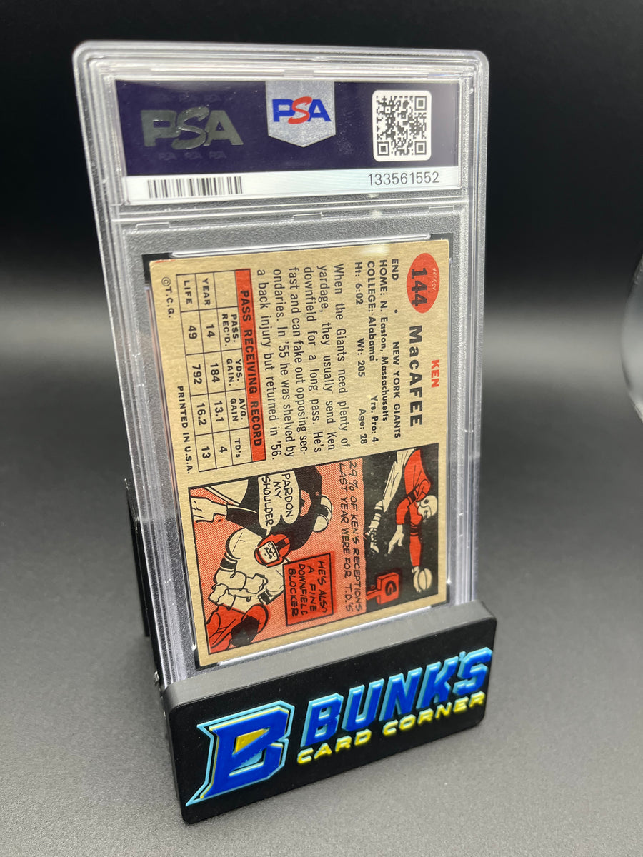 1957 Ken MacAfee Topps PSA 5