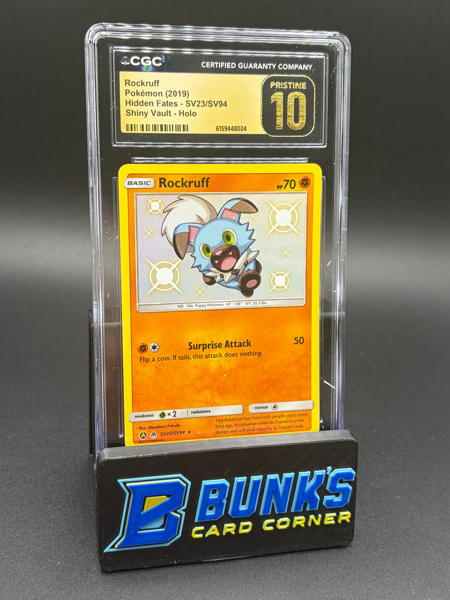 Rockruff Shiny Vault Holo CGC Pristine 10