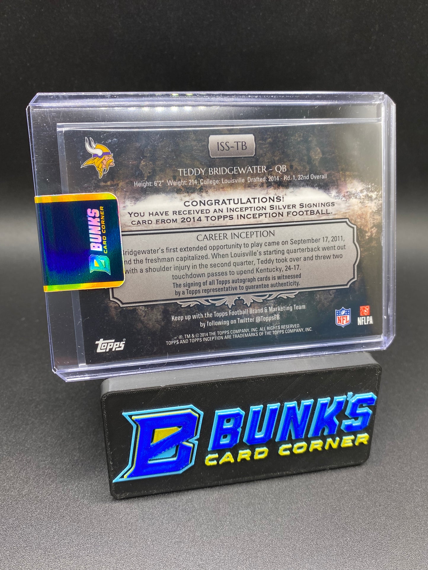 2014 Teddy Bridgewater Auto Inception 19/50