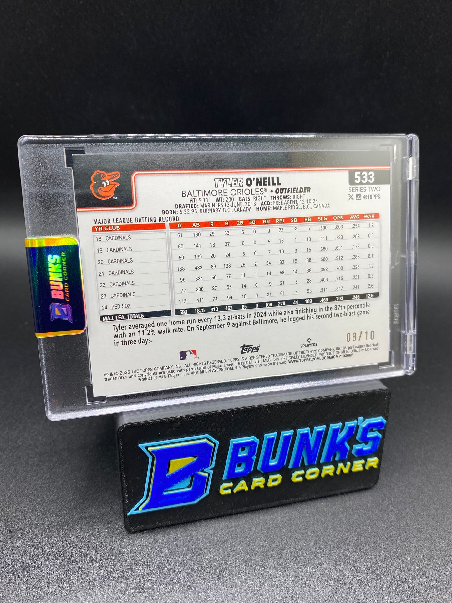 2025 Tyler O'Neill Black Diamond 8/10