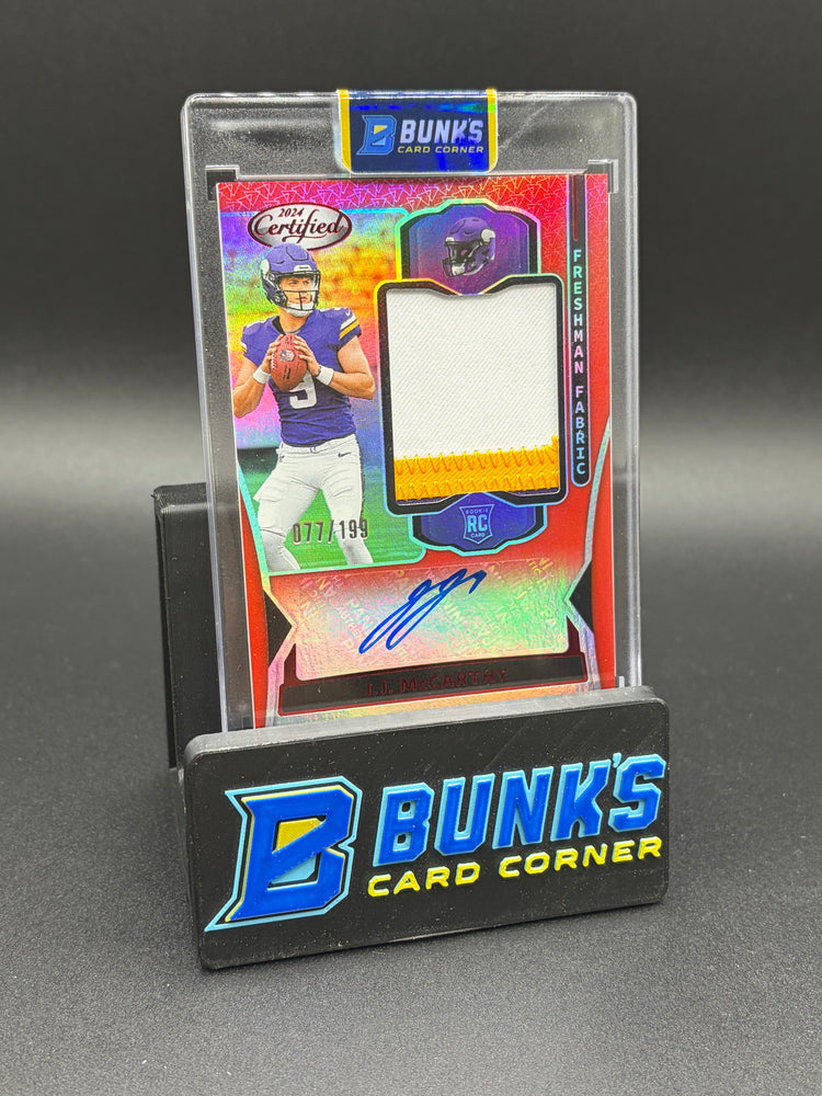 2024 JJ McCarthy Certified 3-Color Patch Auto RC 77/199