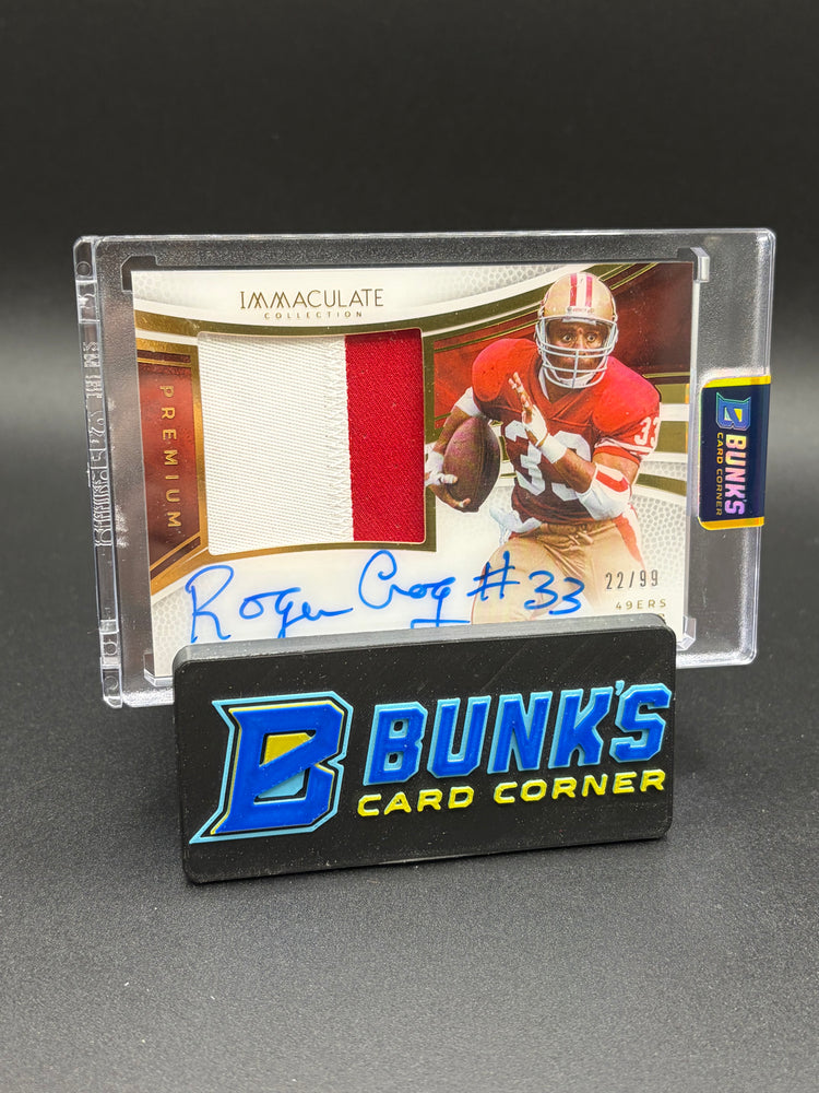 2025 Roger Craig Immaculate Premium Patch Auto 22/99