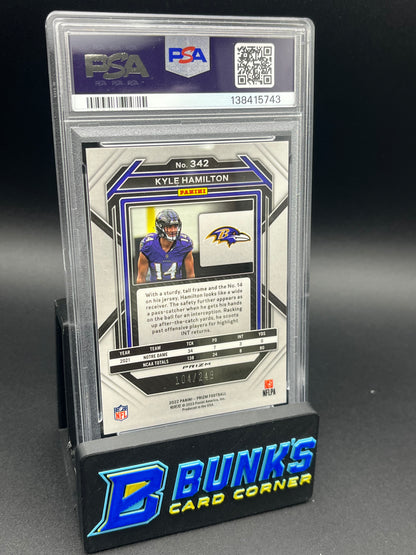 2022 Kyle Hamilton Orange Prizm PSA 9 RC 104/249
