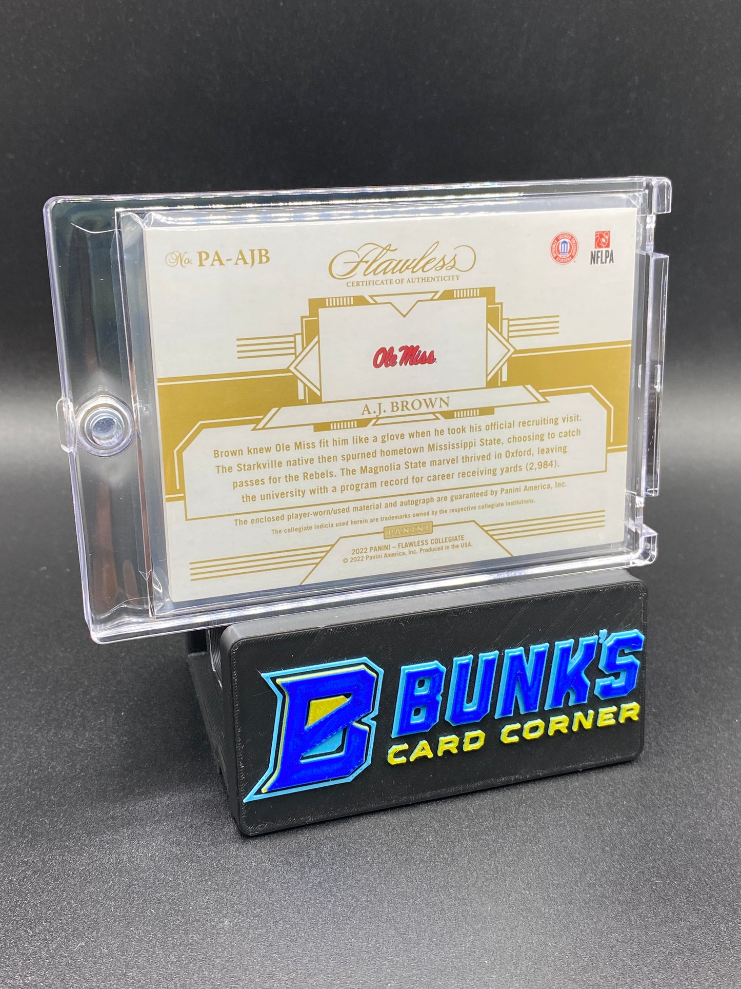 2022 AJ Brown Flawless 10/25 Patch Auto