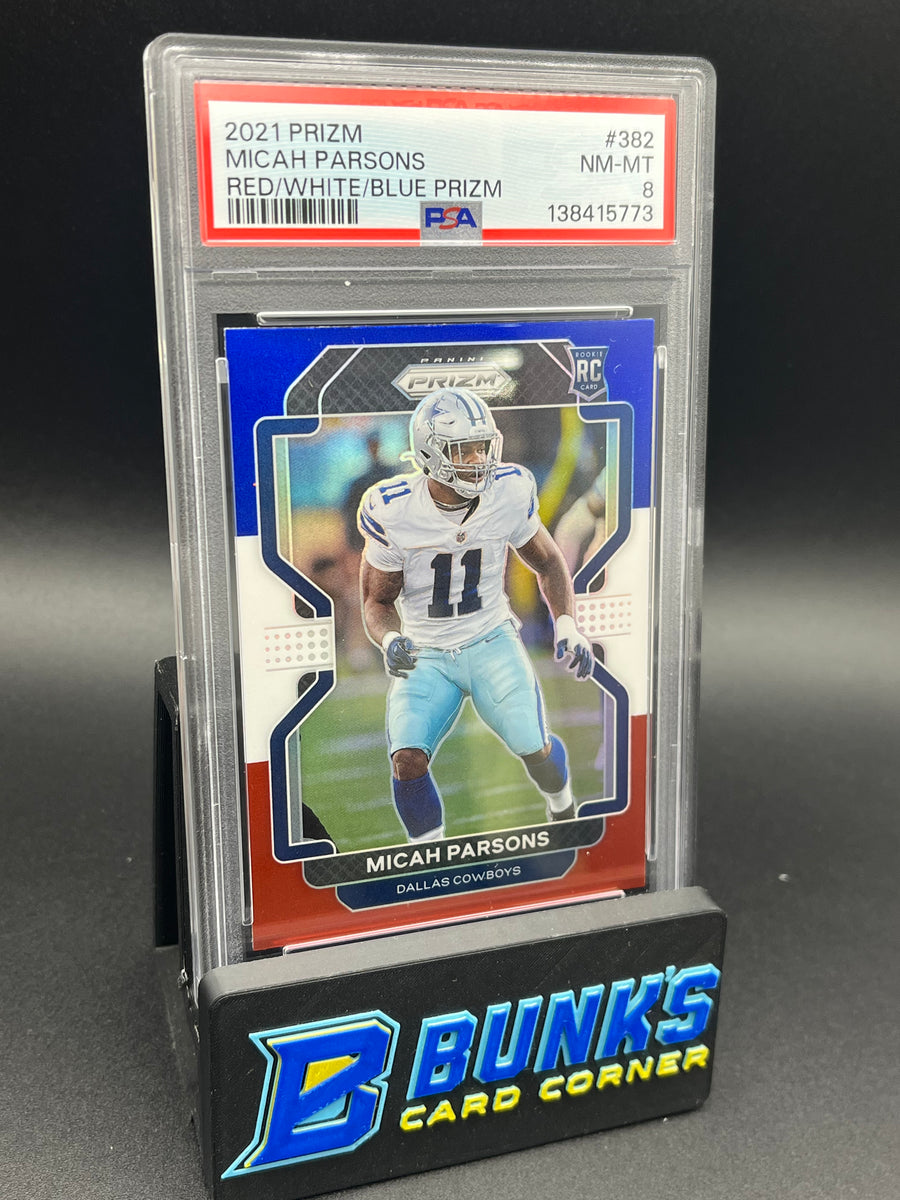 2021 Micah Parsons Red/White/Blue Prizm PSA 8 RC