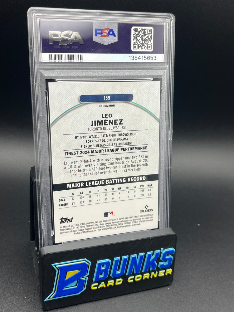 2025 Leo Jimenez Orange Refractor PSA 10 RC 7/20